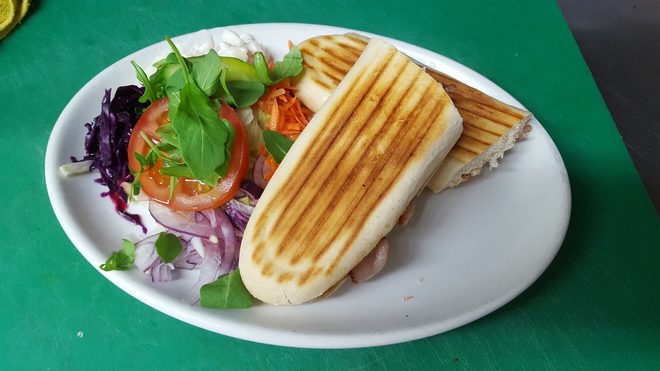 Panini and salad